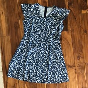 Blue flower print sundress